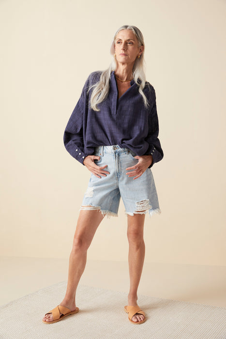 The Story Blouse in Navy