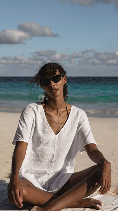 The Lobby Caftan Mini in Day White