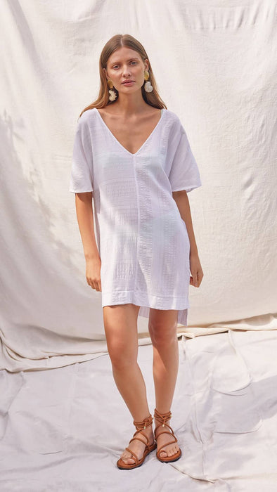 The Lobby Caftan Mini in Day White