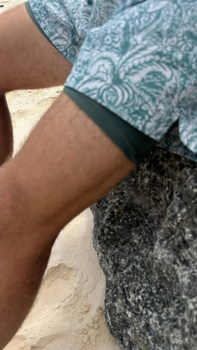 Holiday Swim Trunk in Aloe Path