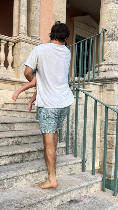 Holiday Swim Trunk in Aloe Path