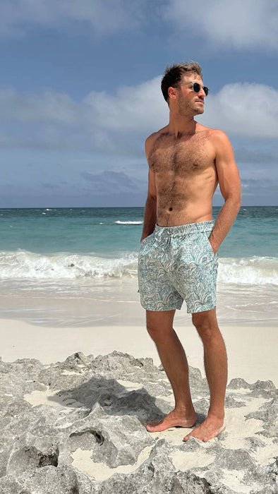 Holiday Swim Trunk in Aloe Path