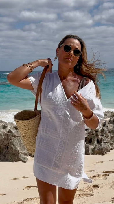 The Lobby Caftan Mini in Day White