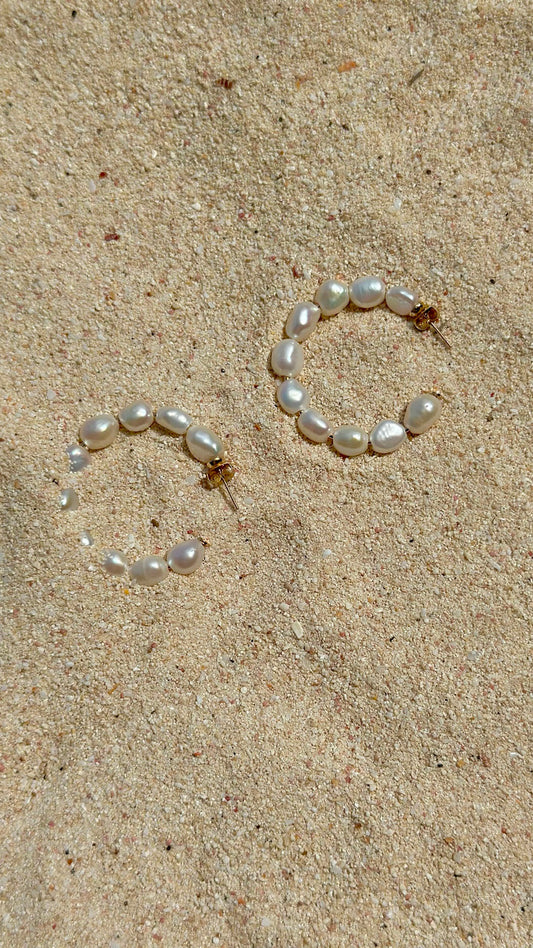 The Deep Pearl Hoops