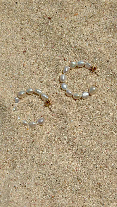 The Deep Pearl Hoops