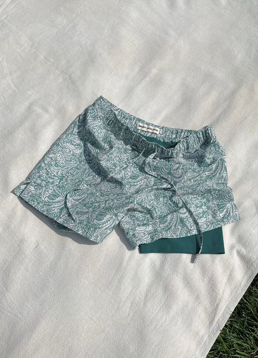 Holiday Swim Trunk in Aloe Path