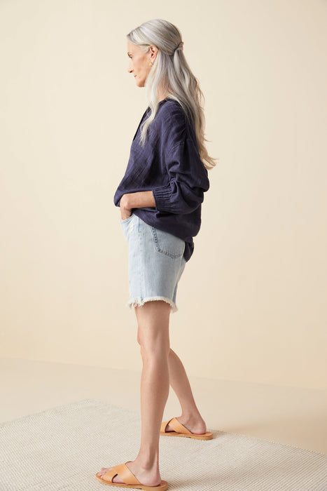 The Story Blouse in Navy